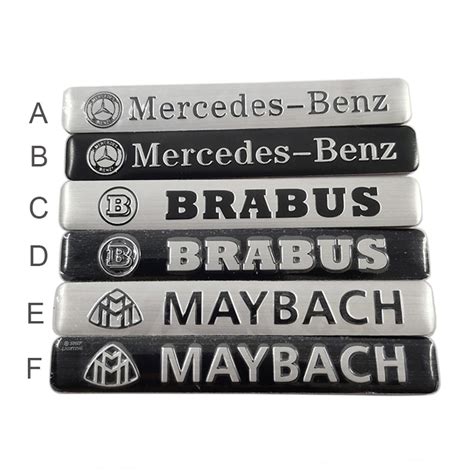 1 X Aluminum Mercedes Benz MAYBACH BRABUS Logo Car Auto Decorative