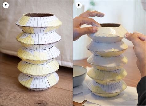 Cardboard And Paper Mâché Template Pdf Downloadable Paper Vase Template