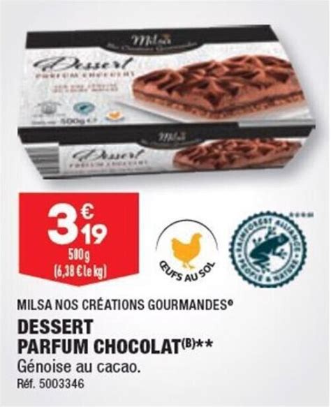 Promo Dessert Parfum Chocolat B Chez Aldi