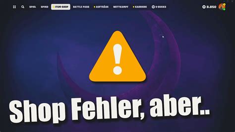 Riesiger Fehler Passiert Aber Fortnite Item Shop