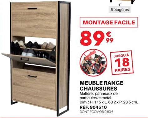 Promo Meuble Range Chaussures Chez Shopix Icatalogue Fr