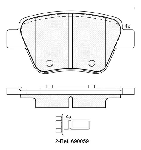 Balatas Traseras Volkswagen Tiguan 2012 2014 Brembo Ceramic