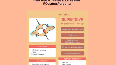 Viral Tes Psikologi Cosmos Persona Quiz Ungkap 12 Sisi Dirimu Berani