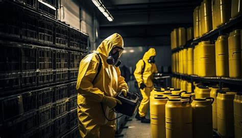 Premium Photo Working In Warehouse Workers In Yellow Hazmat