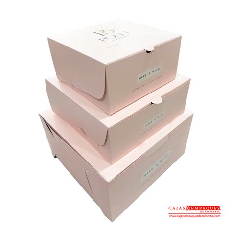 Caja Plegadiza Posh Bakery 30x30x18 Cm 25x25x10 20x20x10 Cm