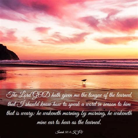 Isaiah 50:4 KJV Bible Verse Images