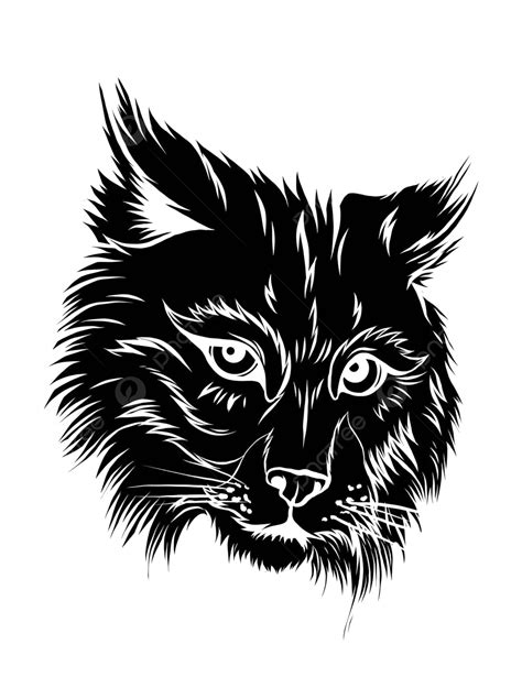 Scary Bobcat With Sharp Fangs Depicted In Angry Face Vector Head