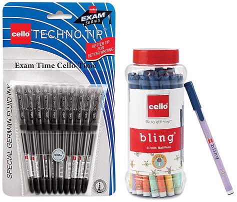 Cello Bling Pastel Ball Pen Blue Ball Pen Jar Of Units Technotip