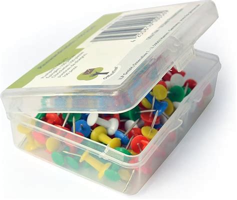 Officetree Notice Board Pins 100 Pcs 5 Colours Pins Push Pins Card