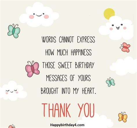 50+ Thank You Messages for Birthday Wishes - Happy Birthday | Thanks ...