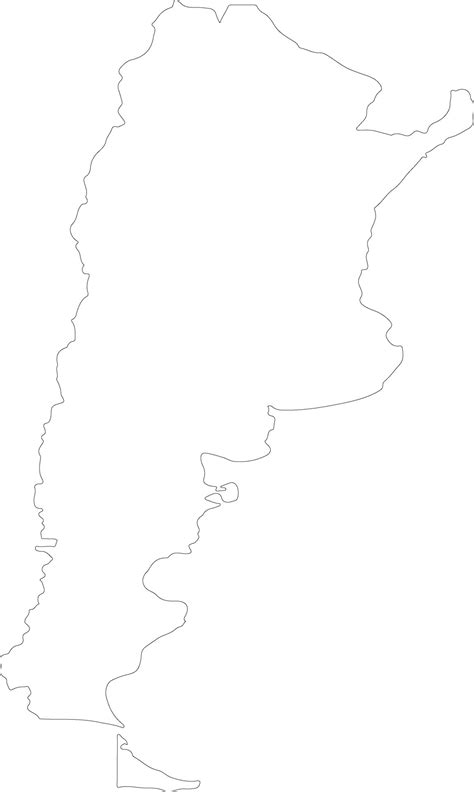 Argentina outline map 38096170 Vector Art at Vecteezy