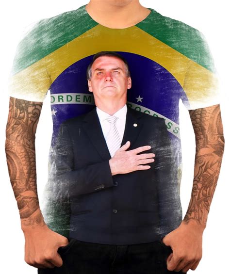 Camisa Camiseta Personaliza Bolsonaro Presidente Brasil 03 Elo7