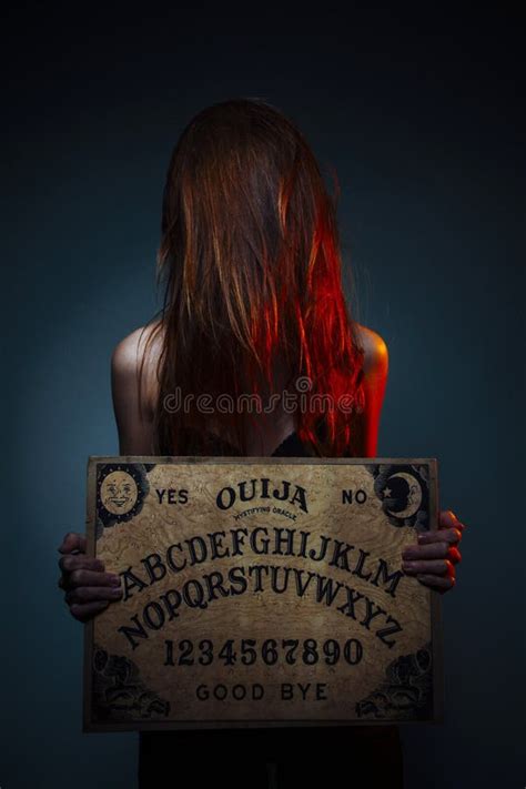 Ouija Board For Divination Girl Holding A Ouija Board Woman With Long