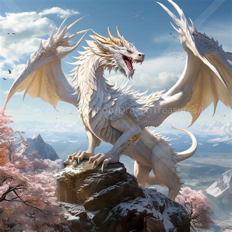 White Mountain Dragon Download: Digital Art, Instant Downloadable ...