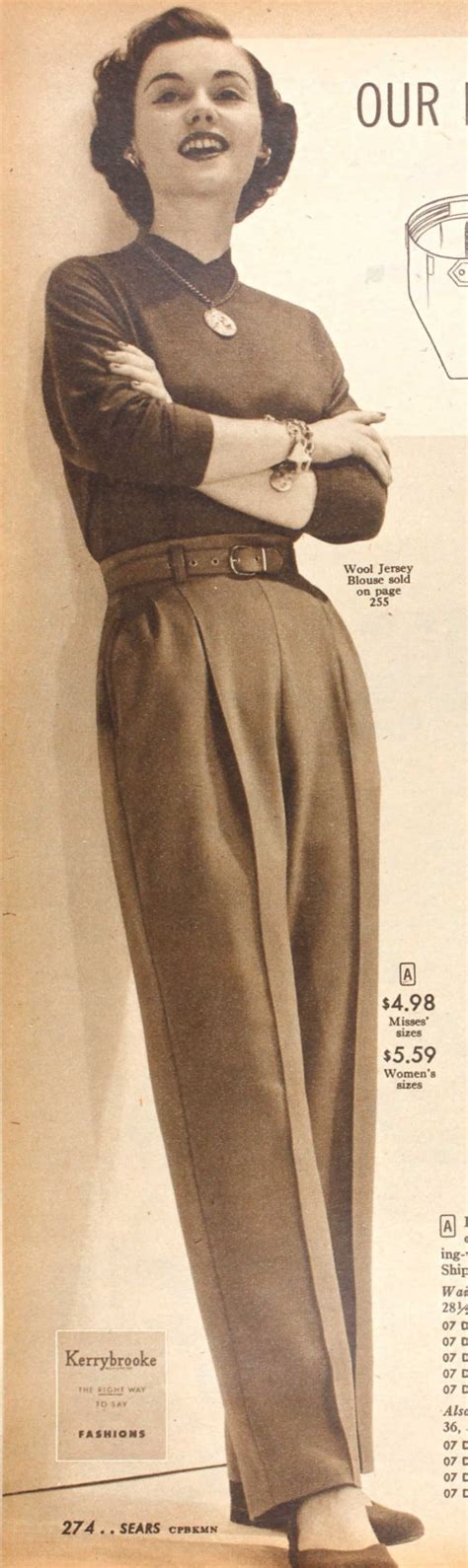 Womens 1950s Pants Cigarette Capri Jeans Fashion History