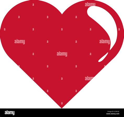 Love Heart Romantic Passion Feeling Flat Style Icon Vector Illustration