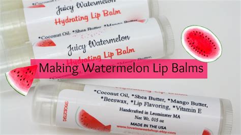 Making Natural Lip Balms With Recipe Love Is Sweet Shop Youtube