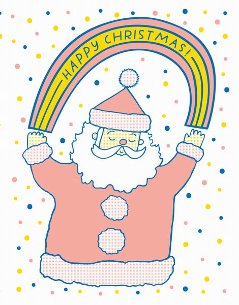 Rainbow Santa By The Good Twin Postable