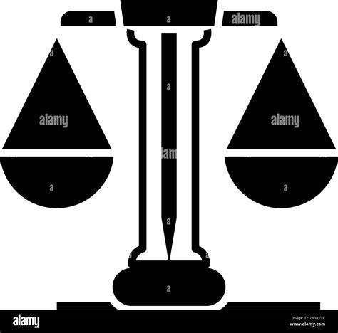 Scales Of Justice Black Icon Concept Illustration Vector Flat Symbol