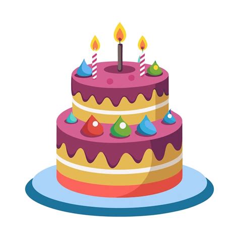 Premium Vector Birthday Cake Vector Illustration