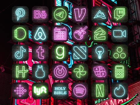 Neon App Icons :: Behance