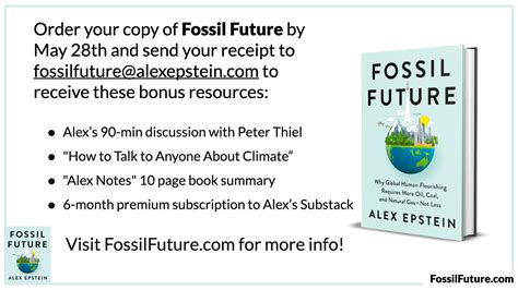 Order Fossil Future by 5/28, get amazing resources