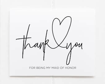 Thank You For Being My Sister Maid Of Honor Matron Of Honor Etsy