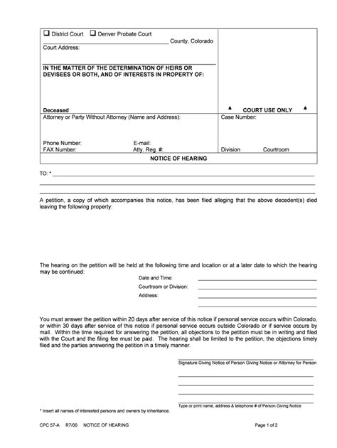 County, Colorado District Court Form - Fill Out and Sign Printable PDF ...