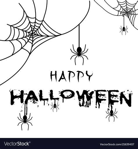 Happy halloween spider web background im Vector Image