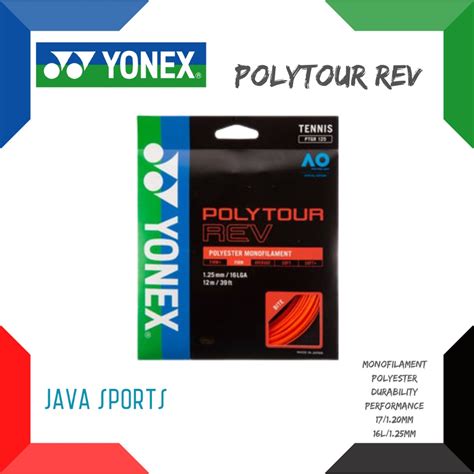 Yonex Polytour REV Tennis Racket String Monofilament Spin