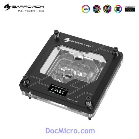 Waterblock CPU INTEL Pour Sockets 115x 1200 1700 X99 X299 Afficheur