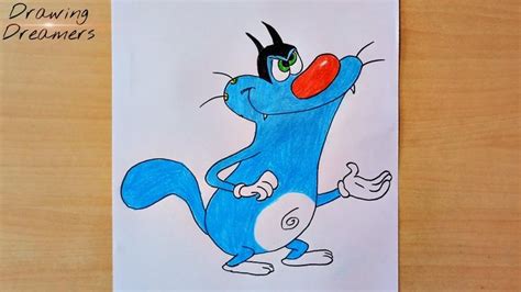 How to Draw Oggy || Oggy Drawing Easy | Easy drawings, Drawings, Sketches