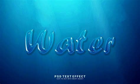 Premium Psd Water Text Effect