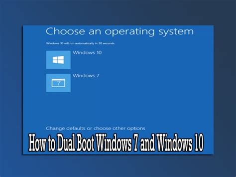 How To Dual Boot Windows 7 And Windows 10 YouTube