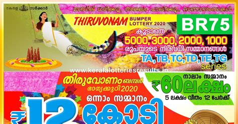 Kerala Lottery Result 20092020 Thiruvonam Bumper Lottery Results Br