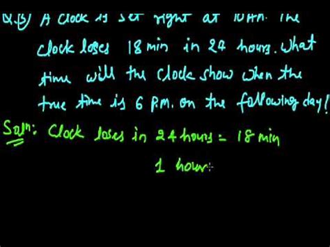 clock test  video lecture lr