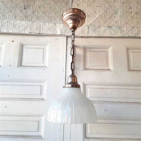 Glass Fluted Pendant Light Etsy