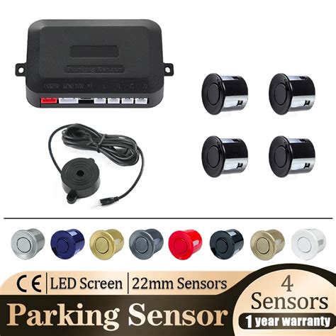 Kit Sensor De Estacionamento Buzzer 22mm 4 Sensores Reverso Radar