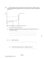 Ph Curves Titrations And Indicators Qp Pdf Q The Sketch Below