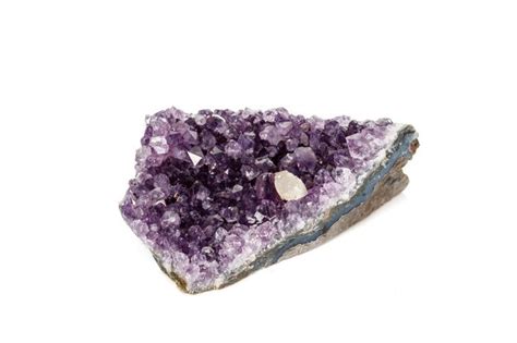 Premium Photo Amethyst Crystal Druse Macro Mineral On White