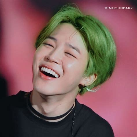 Jimin Green Hair Cabelo Verde Cabelo Cabelo Colorido