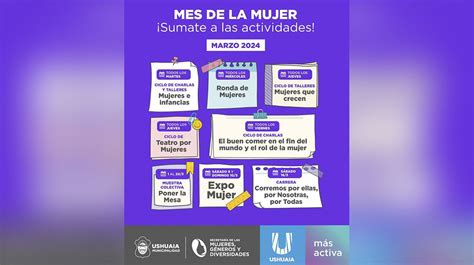 La Municipalidad Invita A Las Actividades Por El Mes De La Mujer