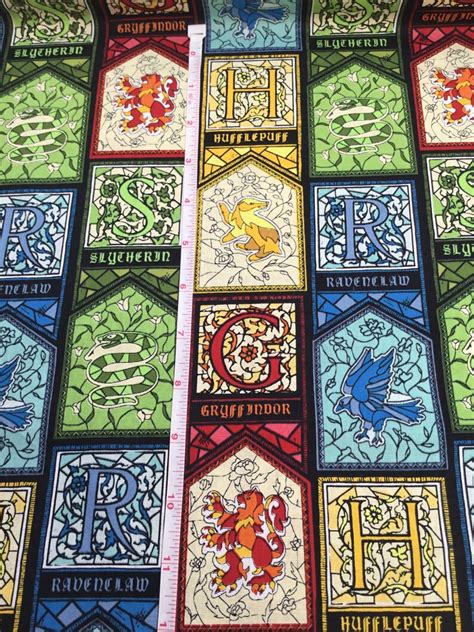 Harry Potter Cotton Fabrics Hogwarts Owls Spells Magic Etsy