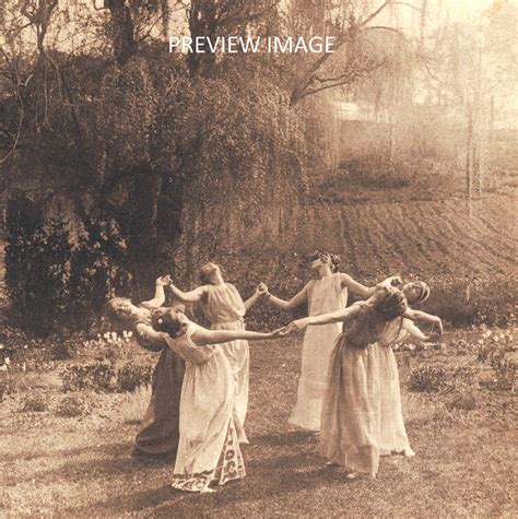 circle  witches vintage women dancing  moonlight digital etsy