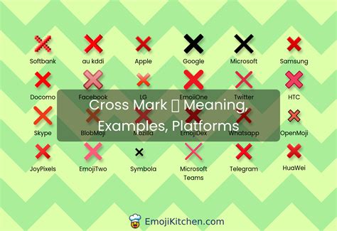 ️ cross mark emoji meaning, info, stats - EmojiKitchen