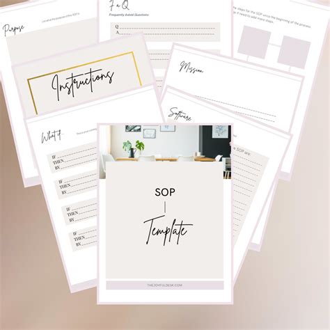 Sop Template Etsy