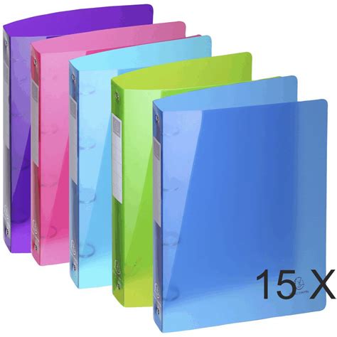 Exacompta Iderama 15 Classeurs Polypro 4 Anneaux Dos 40 Mm A4