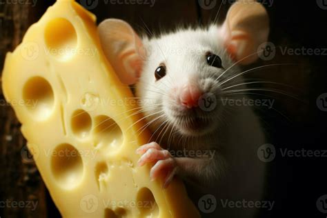 Cute Rat With Cheese Generate Ai 29175952 Stock Photo At Vecteezy