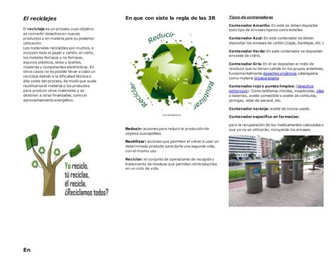 Triptico De Reciclaje PPT