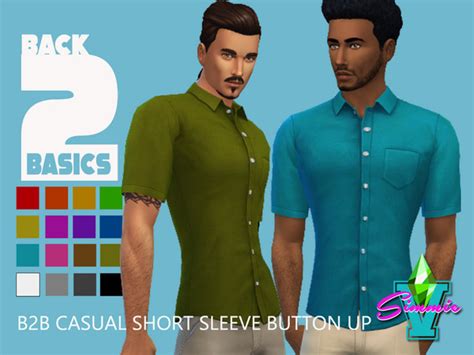 The Sims Resource SimmieV B2B Casual Short Sleeve